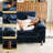 35" Extra Deep 3 Seat Sectional Sofa For Living Room, Oversized Cloud Couch With Washable Movable Covers, Chenille In Navy-1287034101
