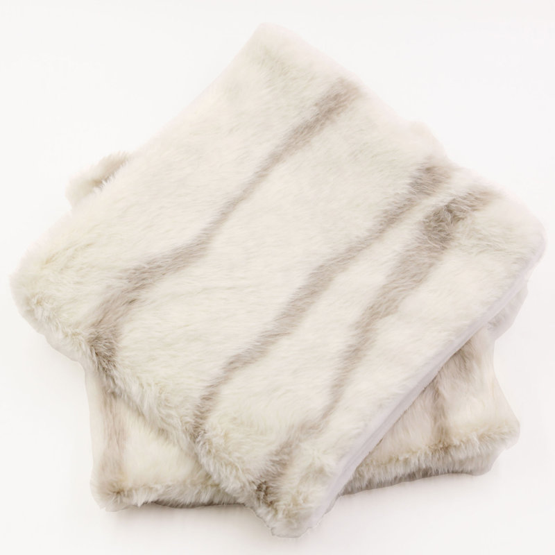Animal Print Square Cushion Cover, Grey Flannel