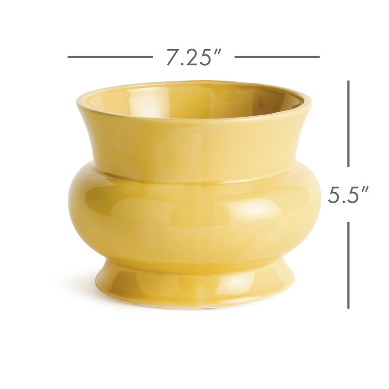 Ninnekah POT, 7.25", Yellow