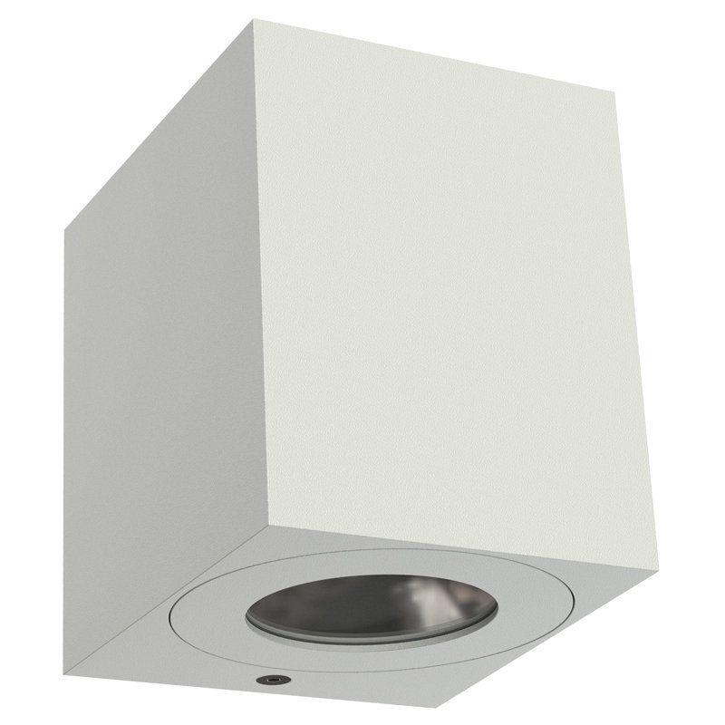 2 - Bulb 10.4cm H Integrated LED Outdoor Flush Mount, White, White