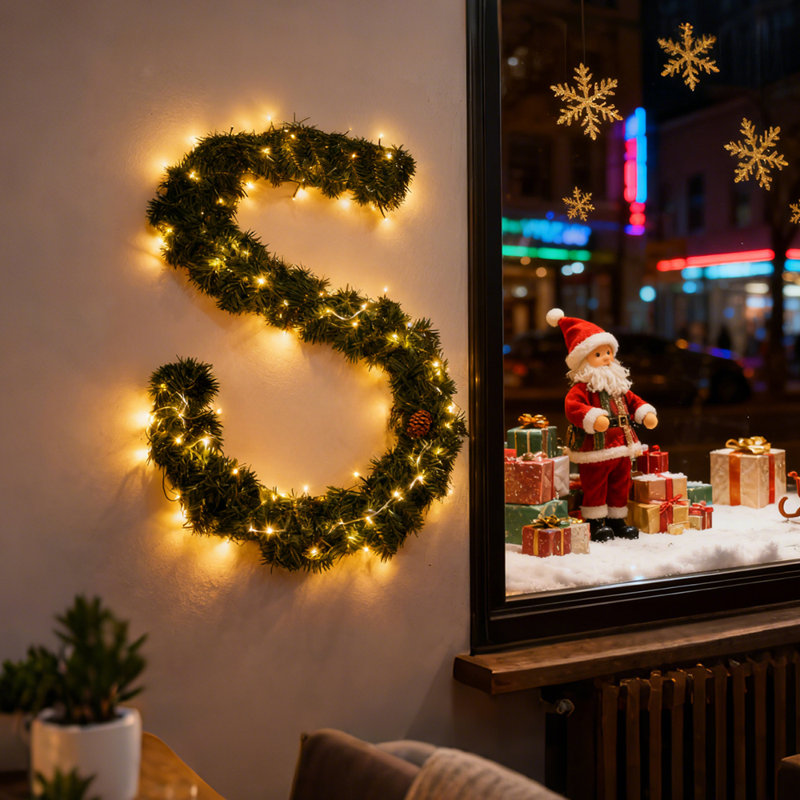 Lighted 27cm Wreath