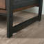 Table de chevet, finition brune