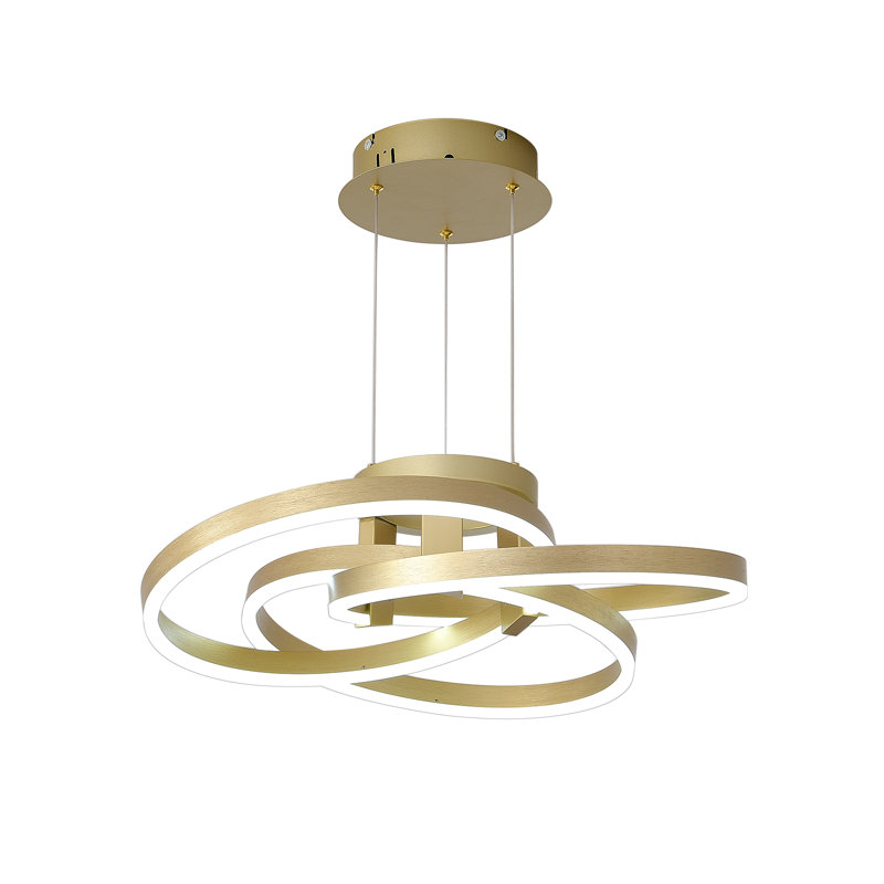 Beacan Dimmable LED Geometric Chandelier, Gold