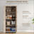 72" Freestanding 4-Door Kitchen Pantry