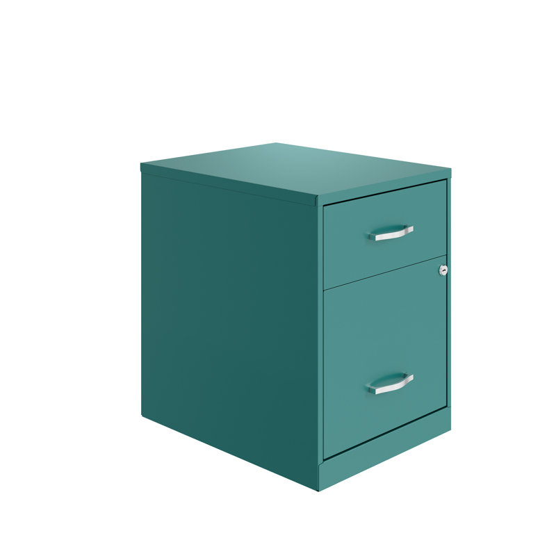 14.25 " Wide Steel Vertical Filing Cabinet, Teal