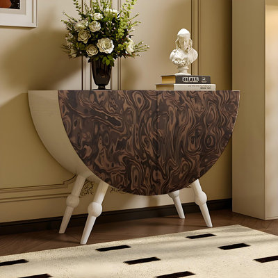 Chinese Solid Wood Half-Round Storage Cabinet