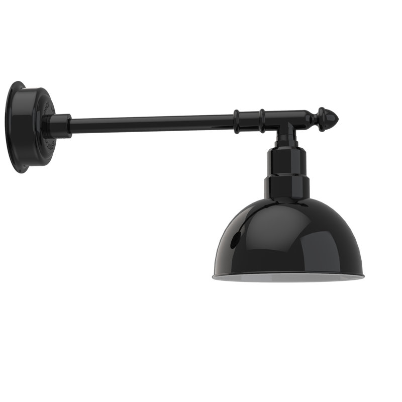 Luminaire de grange d’extérieur à del Antoinette, H 13 po x l 10 po x P 26 po, Noir
