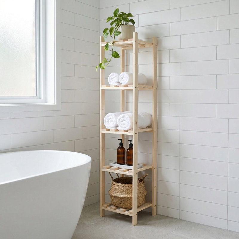 29cm W Solid Wood Shelving Unit