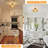 Zendaya   1- Light 11.81" Bohemian Dimmable Hand-woven Paper Rattan Lampshade Semi Flush Mount Ceiling Light for Hallways Storage Rooms Walk-in Closets
