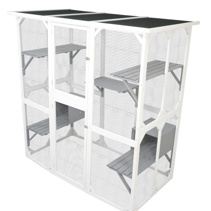 Bois de taille moyenne, blanc pour le confort de votre animal de compagnie
