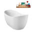Baignoire autoportante 63 po avec drain interne 63 po Streamline