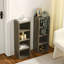 Étagère de rangement multimédia à 8 niveaux, armoire de rangement compacte CD DVD avec tablettes réglables, bibliothèque haute étroite pour le bureau à domicile, bibliothèque multifonctionnelle à deux étages