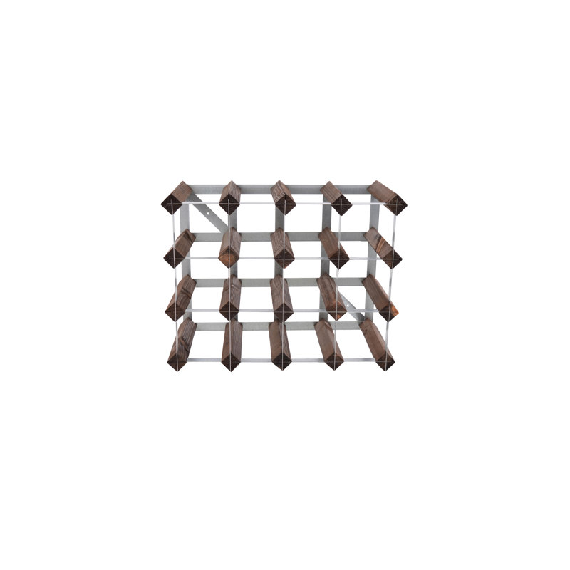 Traditional Wineracks 18 Bottle Wine Bottle Rack, Dark Oak