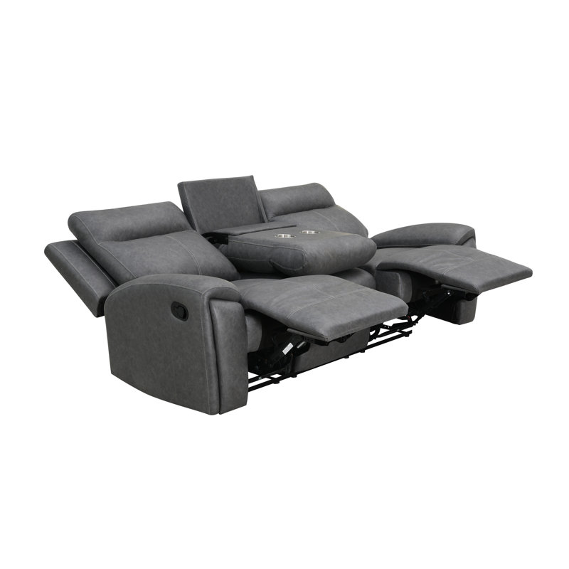 Mirtie Upholstered 87.4'' Reclining Sofa