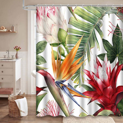 Seamless Floral Tropical Flowers Watercolor Art Abstract with 12 Hooks