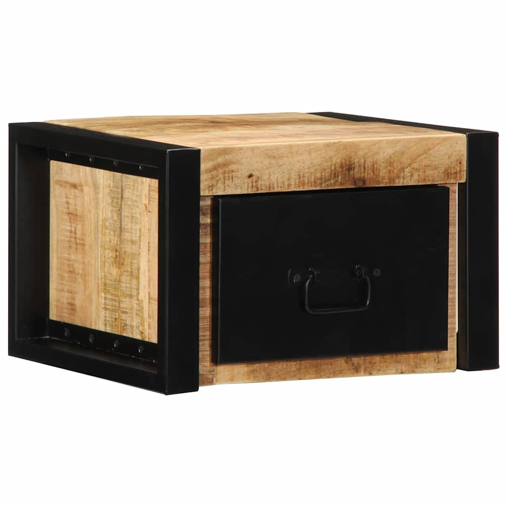 Bedside Cabinets 2 Pcs 40X35x25 Cm Solid Rough Wood Mango
