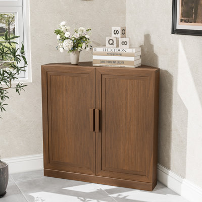 Armoire à vin de style moderne 31 "H x 31" à 2 portes avec tablettes réglables pour le salon et la chambre à coucher