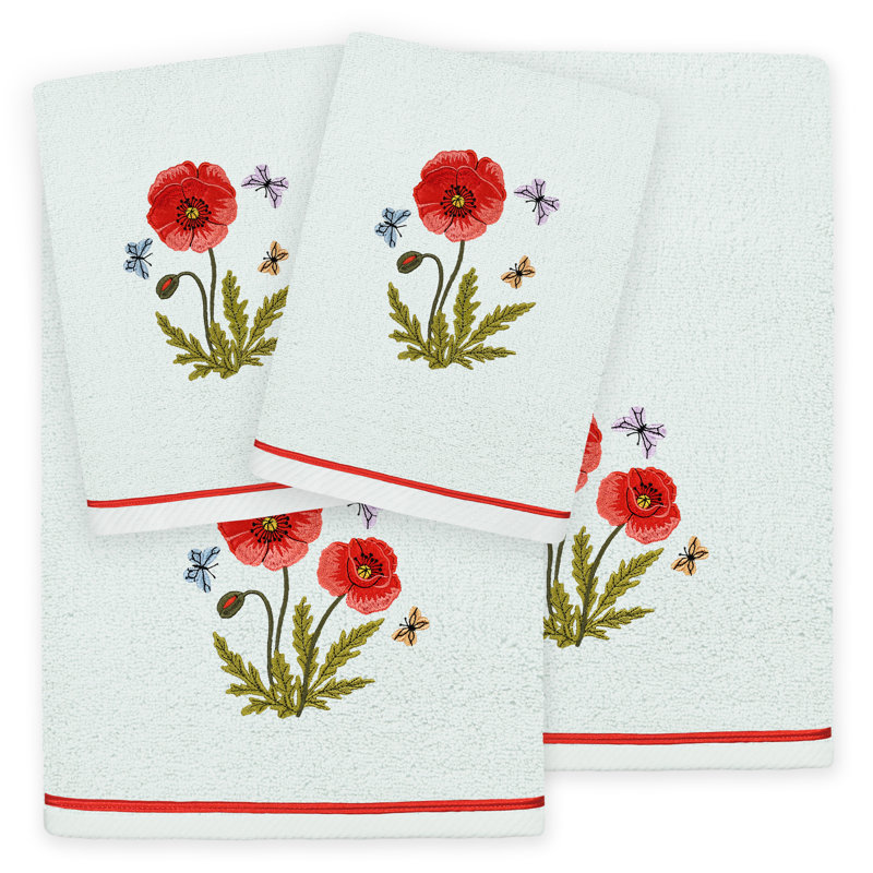 4 Piece Turkish Cotton Towel Set, Aqua