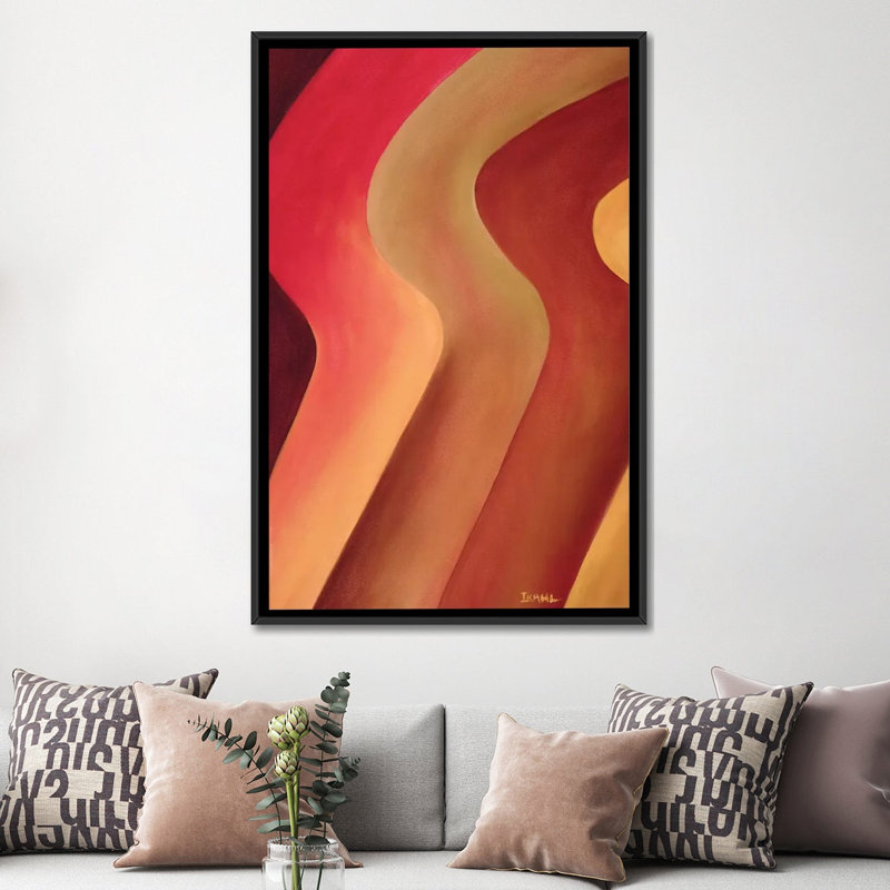 «Body Move», reproduction sur toile, H 26 po x l 18 po x P 1,5 po, Toile avec cadre noir, Pas de tapis