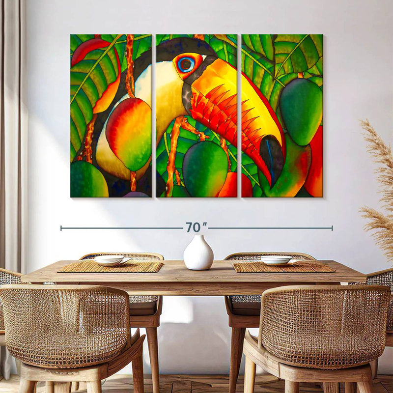 Paradise Toucan, 42" H x 65" W