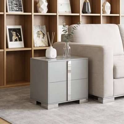 Table de chevet avec miroir Glam