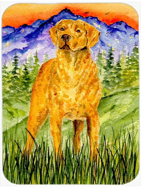 Planche à découper en verre trésors caroline Chesapeake Bay Retriever