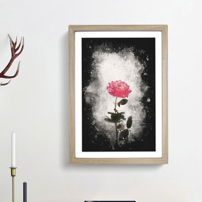 Climbing Pink Rose - Picture Frame Painting Print