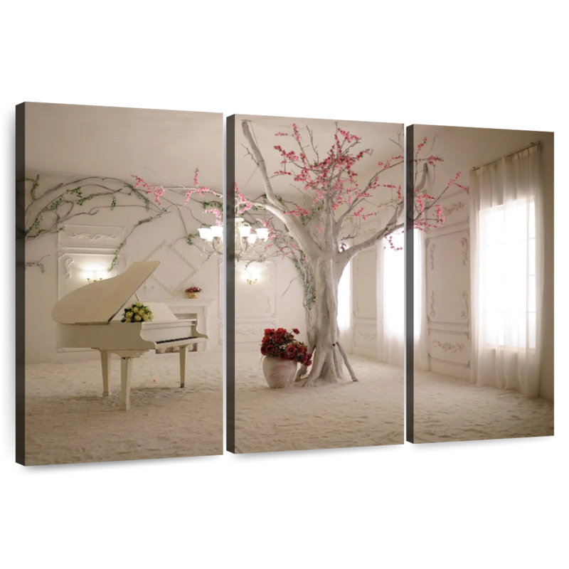 Abarca Spring Themed Piano Room, 36" H x 57" W