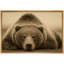 «Sleeping Brown Bear», reproduction d'art sur toile encadrée, sépia-120419609-120419607