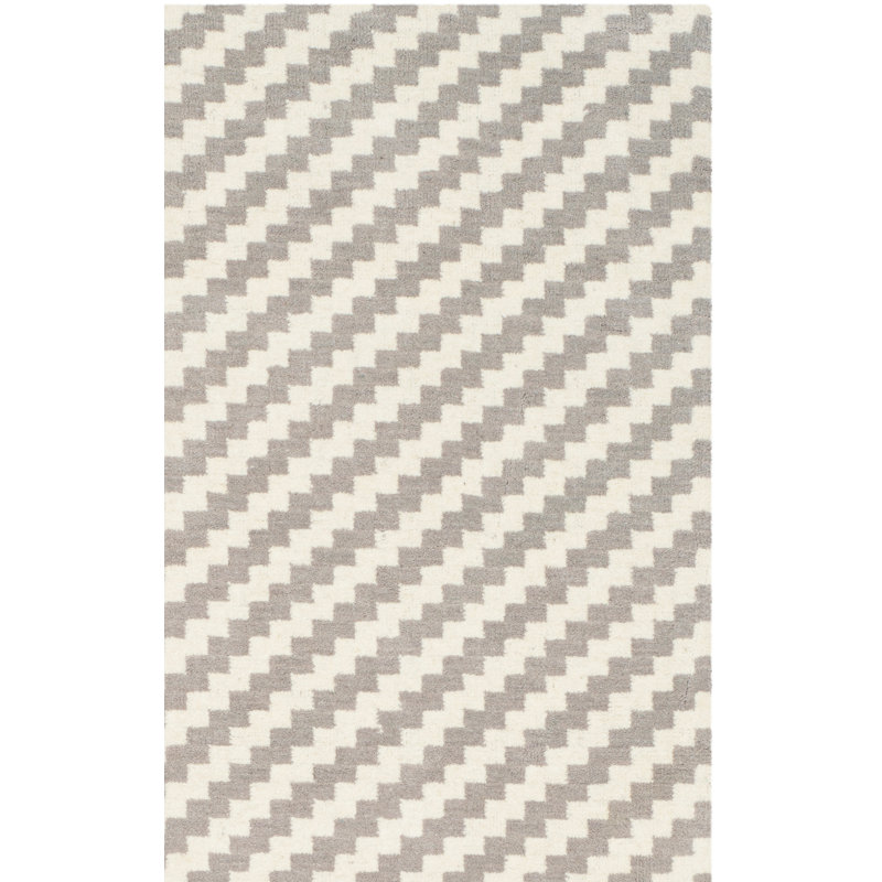 Sanyla Hand Tufted Wool Geometric Rug, Rectangle 3' x 5'