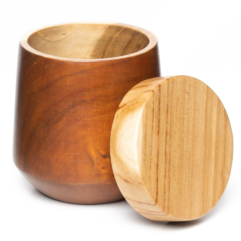Ensemble de 2 bols en bois arrondis avec couvercle Efran