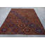 Tapis rouge élégant élégant à motif géométrique 79,9 x 97,2 pouces