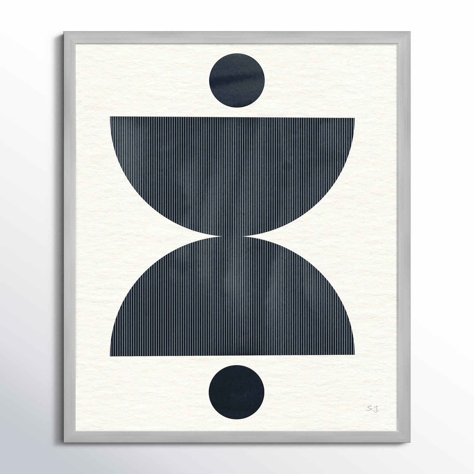 Eclipse II Print by Susan Jill, Matte Silver Framed, 25.5" H x 21.5" W x 0.75" D