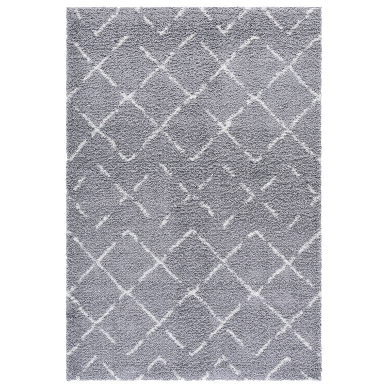 Tapis gris / ivoire Angelka, Rectangle 5 pi 1 po x 7 pi 6 po