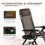 Chaises berçantes d'extérieur, chaise berçante inclinable pliable sans gravité avec coussin, porte-gobelet et téléphone, conception combinée avec pieds pliants-1802091907