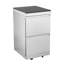 Armoire de rangement à double tiroir en acier inoxydable pour cuisine d'extérieur avec roulettes réglables