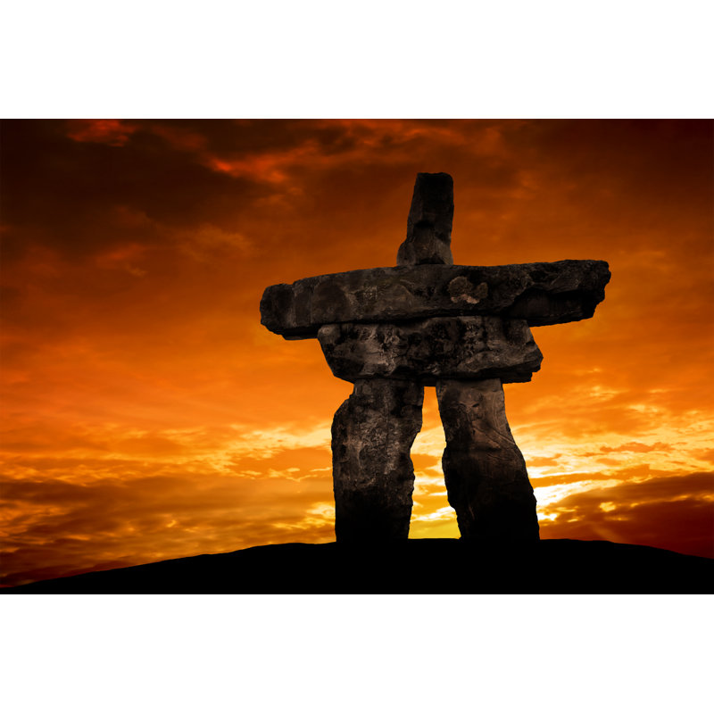 Silhouette inukshuk XXXL par Sharplie_Done, H 32 po x l 48 po