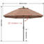 Parasol de patio en oléfine 9 pi 9 pi-681813138