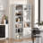 Aleysha Tall Bookshelf with Doors, Storage Bookcase, Free Standing Display Shelf-455812893-411569807