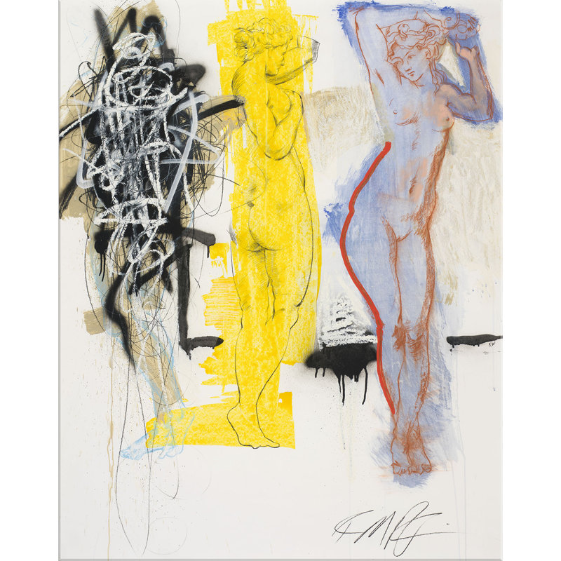 «Three Nudes» par Robert Robinson - peinture sur toile tendue
