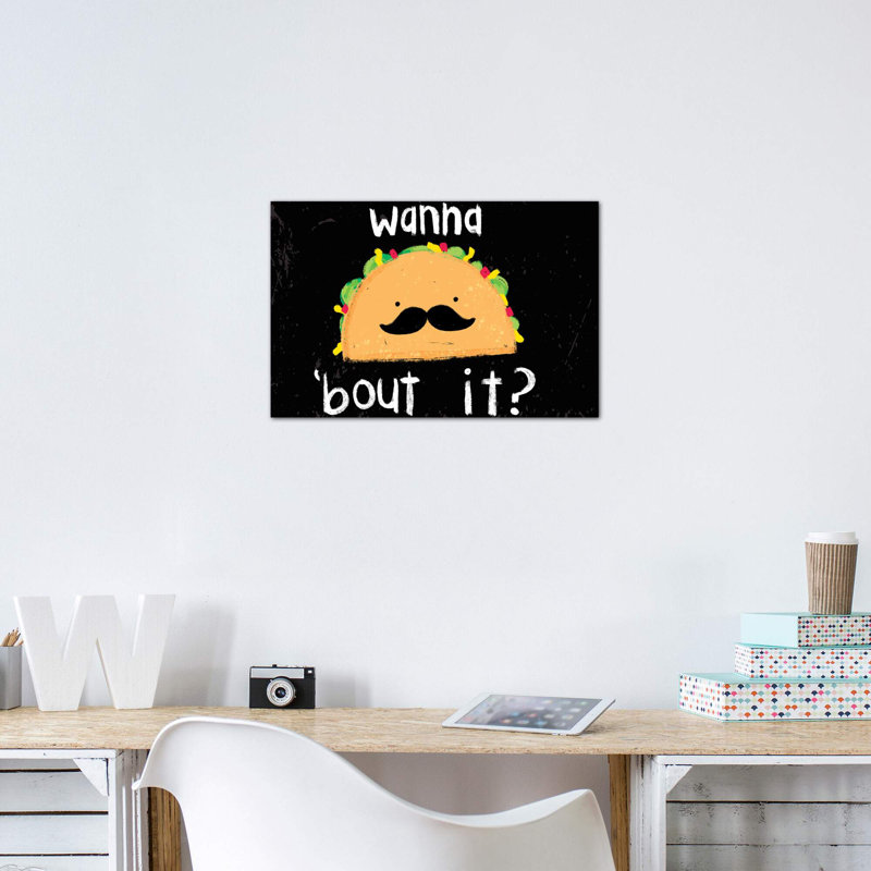 «Taco-Bout It III» par Jessica Weible - impression, Pas de tapis, H 18 po x l 26 po x P 1,5 po, Toile tendue