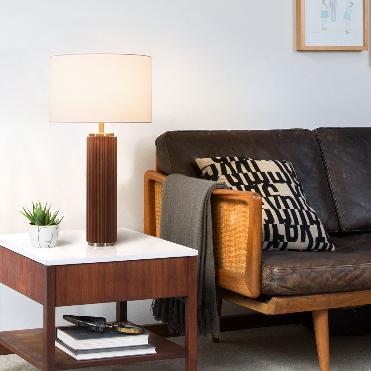 Tambo Dimmable Table Lamp, Dark Walnut