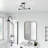 4 Light Black Large Semi-Flush With Brushed Nickel Accents