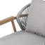 Fauteuil club en corde Orla, fini teck avec coussin taupe texturé Orla-130055740