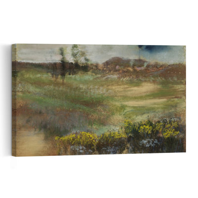 " Landscape With Smokestacks, C.1890 Contemporary Flower Landscape Wall Art Print " by Edgar Degas