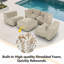 Canapé modulaire d'extérieur 5 pièces pour patio, jardin et piscine-2031355913