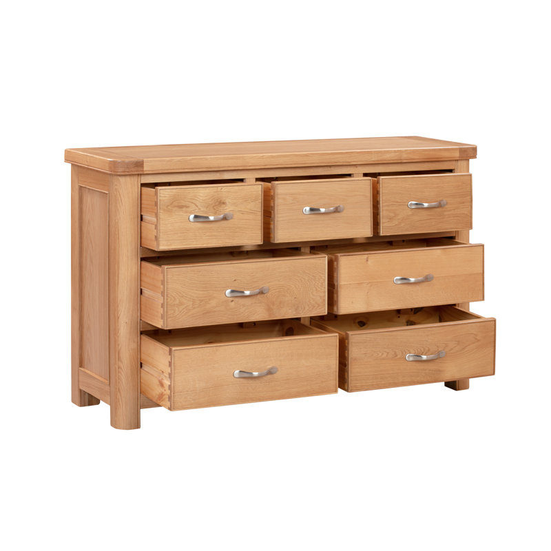 Comfrey 125cm W 7 - Drawer Chest of Drawers, Natural