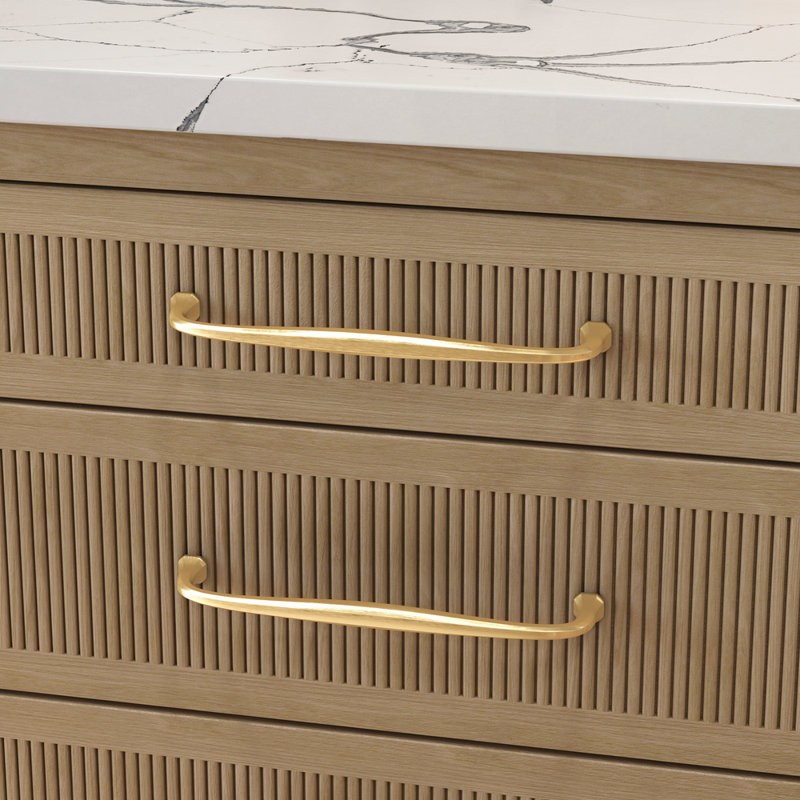 12" Lifetime Satin Brass Cabinet Pull with Mounting Hardware