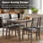 5PCS Dining Table Set with 4 Upholstered Chairs 1 Rectangular Table for Dining Room Gray