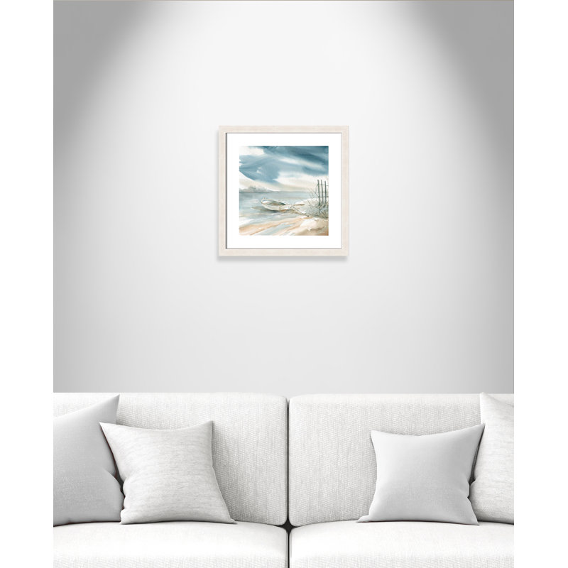 Avnoor «Subtle Mist III», reproduction de peinture à l'aquarelle encadrée, H 17,5 po x l 17,5 po x P 1,13 po
